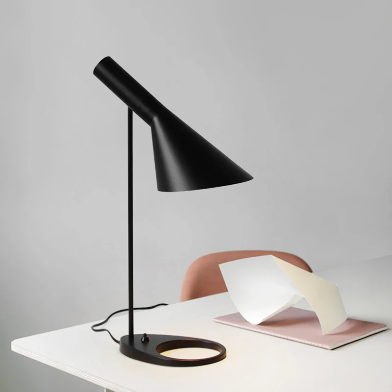 

Modern Simplicity with American Style Industrial Style Led Bedroom Living Room and Bedside Post-Modern AJ Table Lamp
