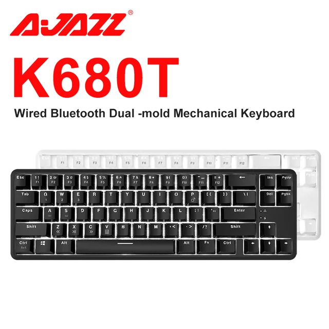 AJAZZ AK33 Wireless Bluetooth5.0 + Wired Mechanical Keyboard 82 Keys Hot  Swap Red Switch Gaming Keyboard for PC - AliExpress