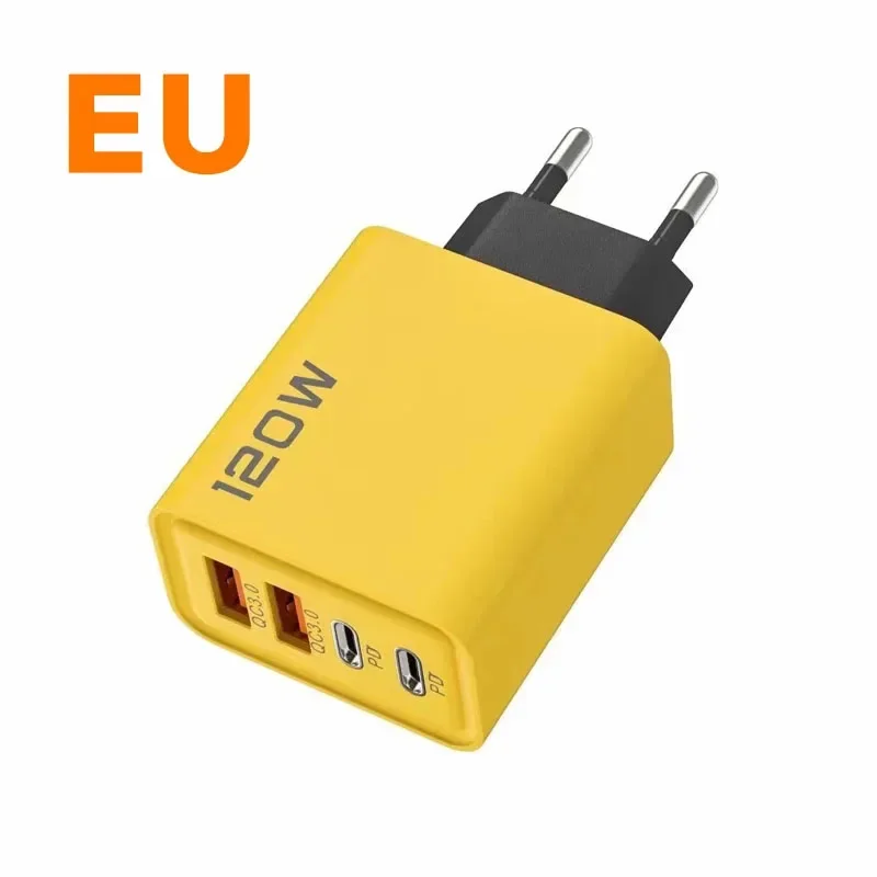 ตัวเลือกสินค้า อะแดปเตอร์ชาร์จเร็ว 4 พอร์ต USB-C 120W ชาร์จได้ทุกแบรนด์