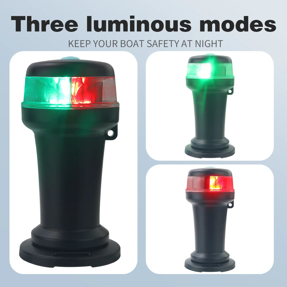 Boat Kayak Portable Navigation Light Base All Round White/Red