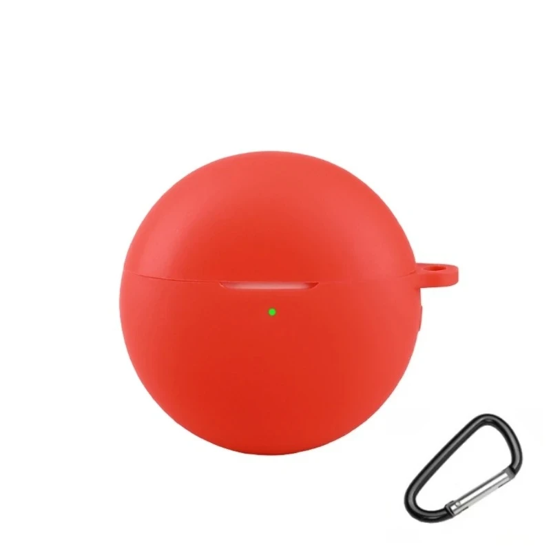 Silicone Shockproof Dust-Proof Earbuds Case with Keychain Hook
