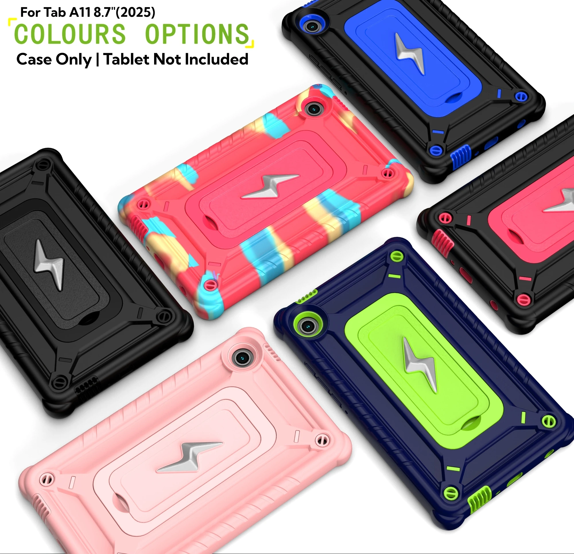 Heavy Duty Shockproof Tablet Case with Stable Kickstand and Shoulder Strap