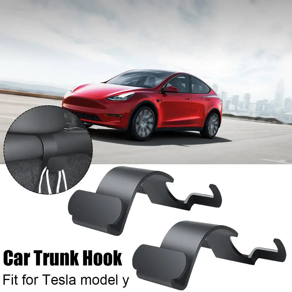 

2PCS/SET for Tesla Model Y Rear Trunk Hook Increase Storage Space Car Storage Hanger Interior Hook Parts Interior Accessories