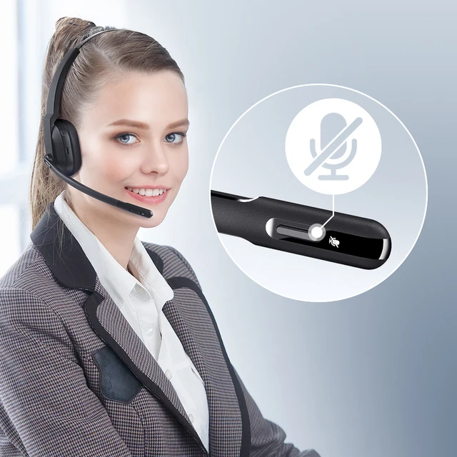 Cuffie Bluetooth 5.0 Wireless EKSA H5 con Base di ricarica per microfono  ENC cuffie per PC Laptop Call Center Office 25H tempo di conversazione -  AliExpress
