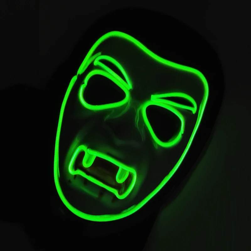 

LED Vampire Mask Luminescent Masquerade Party Cosplay Halloween Led Disguise Masks Neon Horror Party Night Club Decoration