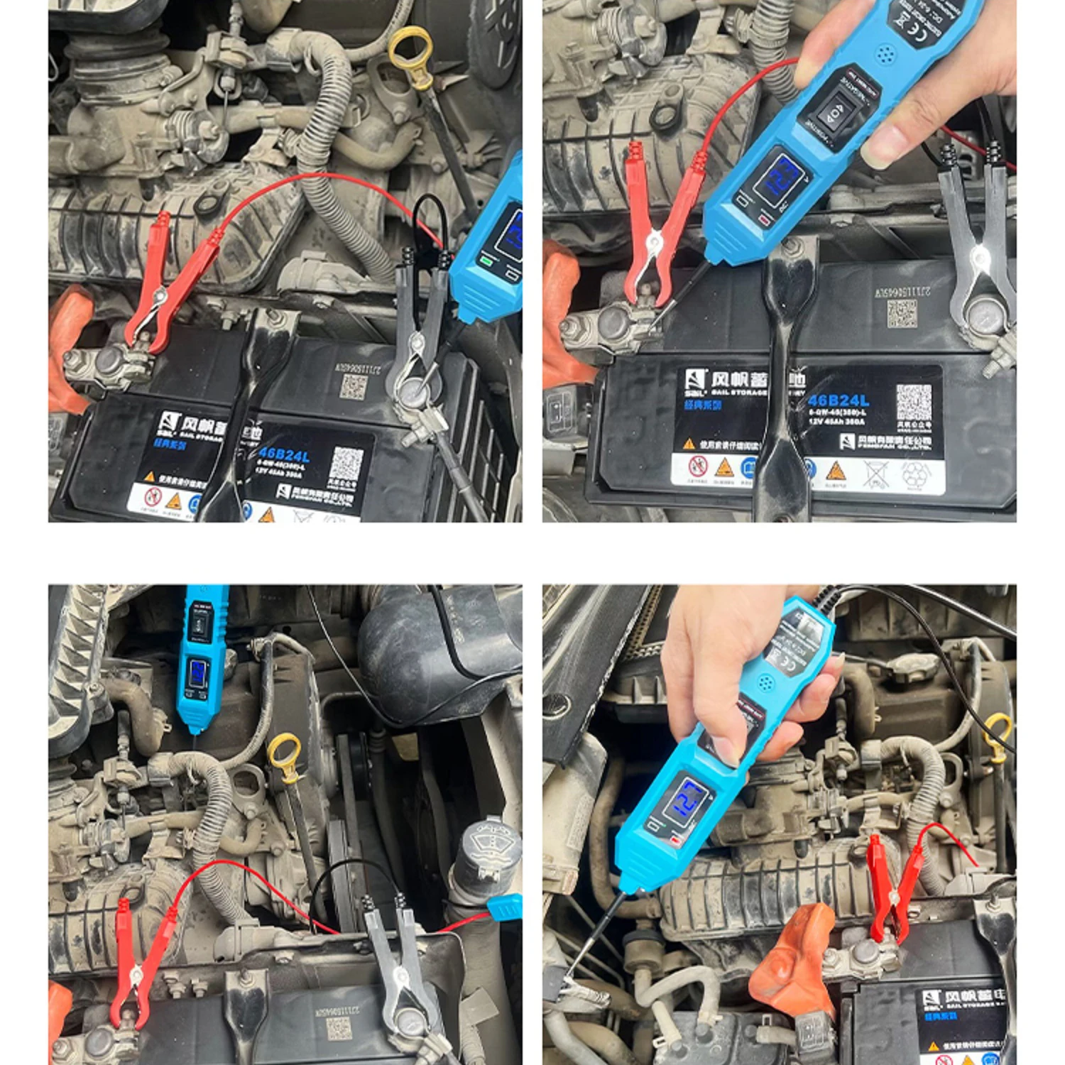 Socket Tester Automotive 3.5-36V DC LCD Digital Circuit Test Light Fuse Tester LED Electrical Pen