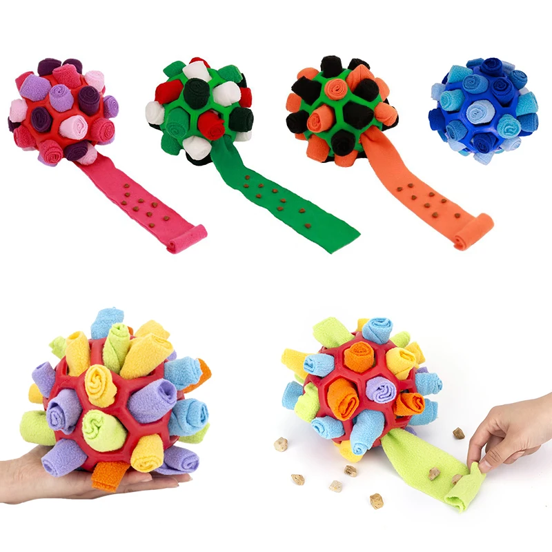 

Snuffle Ball Educational Toys For Dogs Encourage Natural Foraging Skills Training Toys Smell Portable Pets Dog Toys Accessories