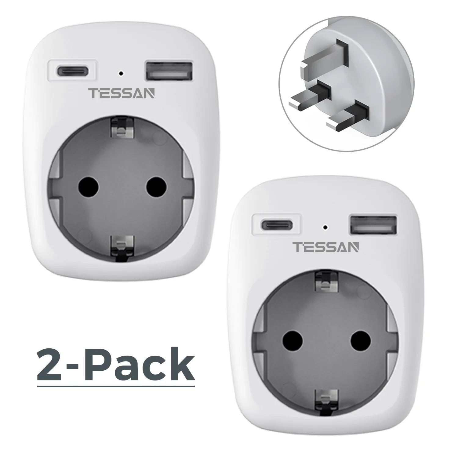 4 USB Universal Travel Adapter with EU AU US UK Plug All in One Universal Power