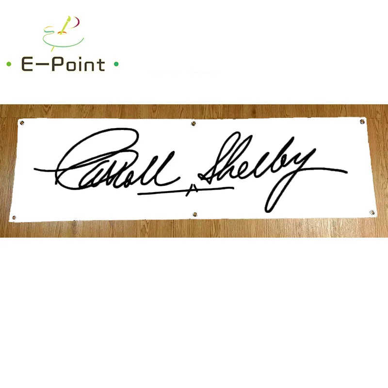 

130GSM 150D материал Carroll Shelby белая фотография 1,5 фута * 5 футов (45*150 см) размер для дома флаг внутренний уличный Декор yhx143