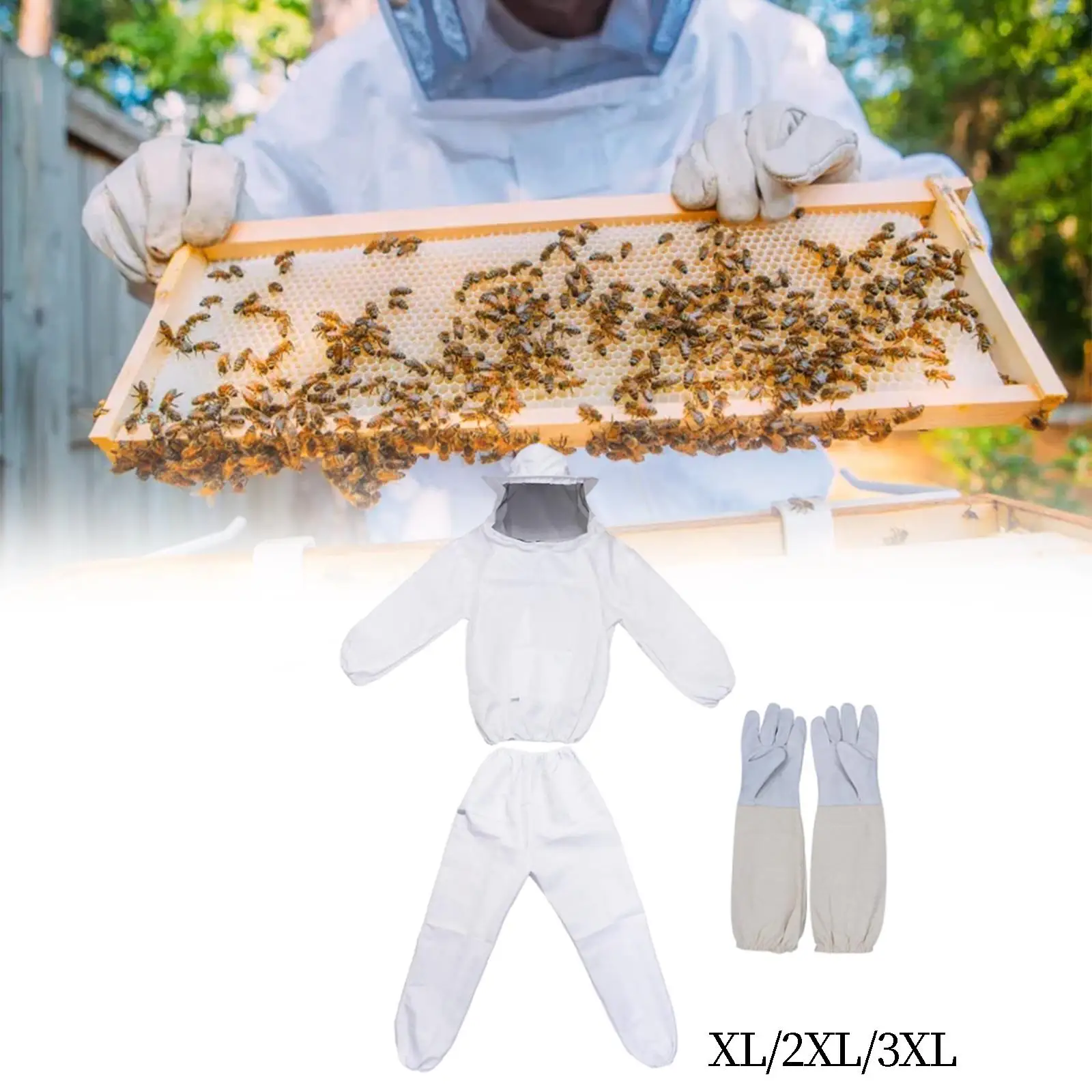 Bee Outfit Hood Professional Glove Beekeeper Costume Bee Keepers Suit Beekeeping Smock Protective Suit Backyard beekeeping suit,beekeeping clothing