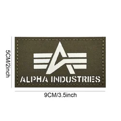 Reflective Luminous Alpha Badge Armband Patch (Green White)
