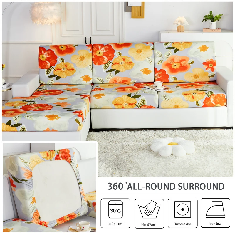 Stretch Sofa Cushion Cover for Living Room Furniture Protector Christmas Style Individual Seat Cushion Cover Couch Cover 1pc 4