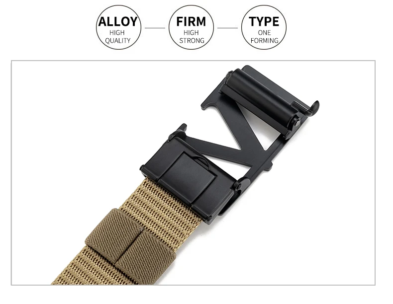 Unisex Taktischer Gürtel 34mm Breit Nylon-Canvas Casual Outdoor-Gürtel Verstellbarer Riemen mit Automatischer Legierungsschnalle für Männer und Studenten – Detail 13