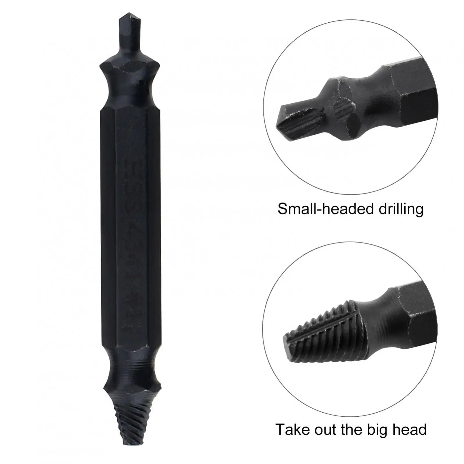 5pcs Damaged Screw Extractor Kit HSS Made 4341 High Speed Steel Broken Screw Remover Tool for Screws Nuts Bolts