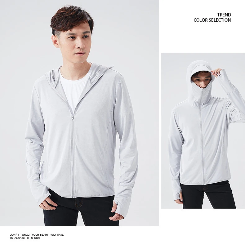 LNGXO Sommer-Camping-Wanderjacke, schnell trocknend, UV-Schutz, Netz-Reißverschluss, Kapuzen-Strickjacke für Damen und Herren, Sonnenschutzkleidung – Detail 18