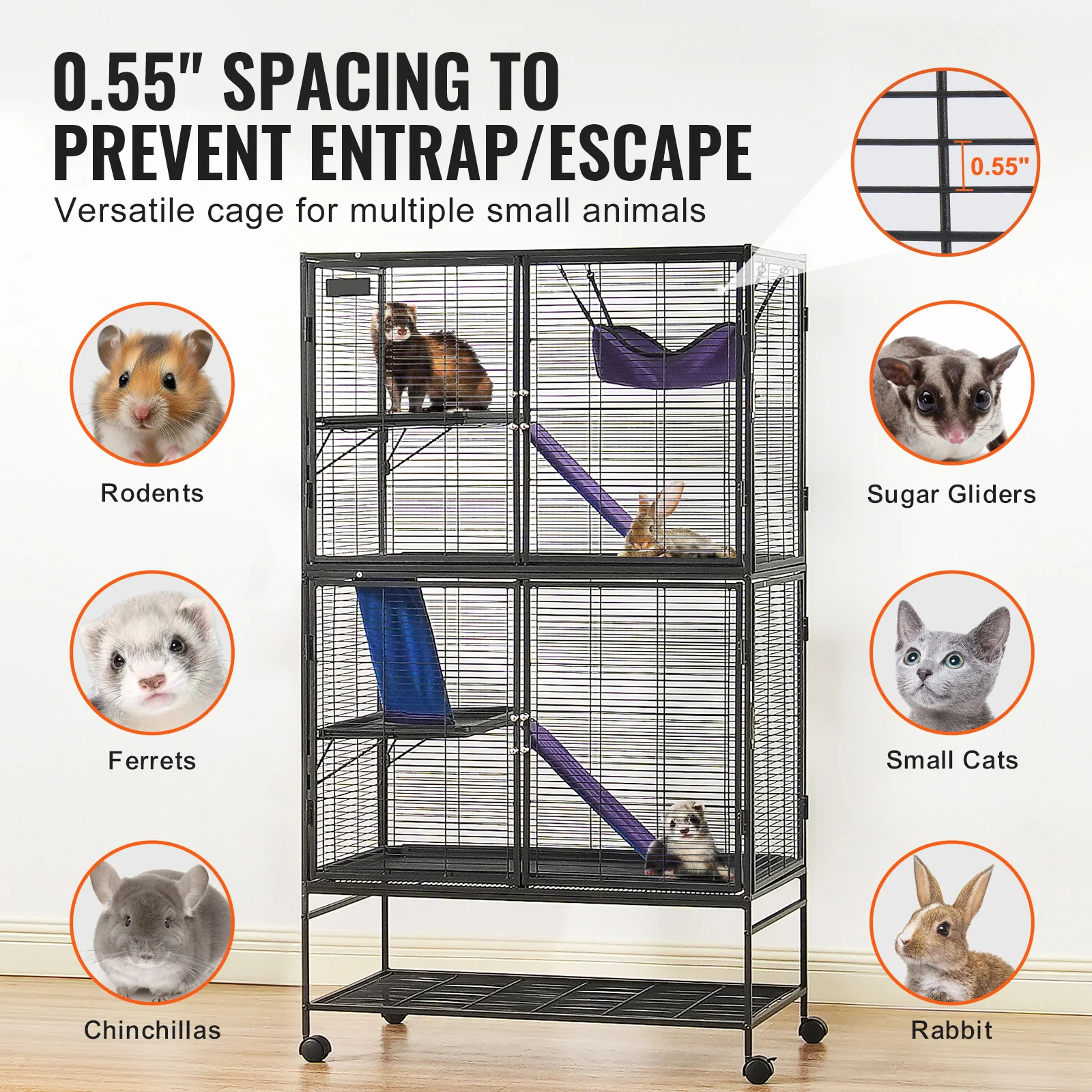 Rolling Metal Ferret Cage 3