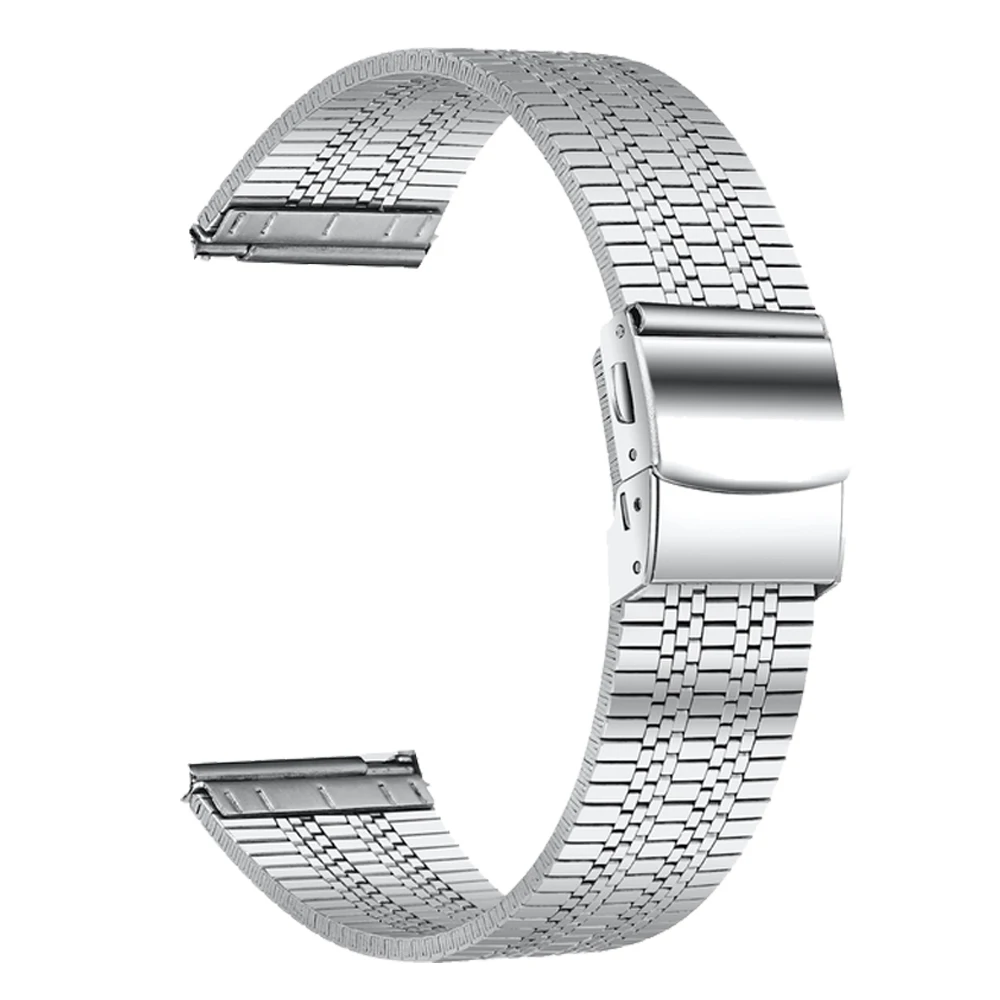 Sleek Metal Stainless Steel Wristband - Premium Adjustable Strap