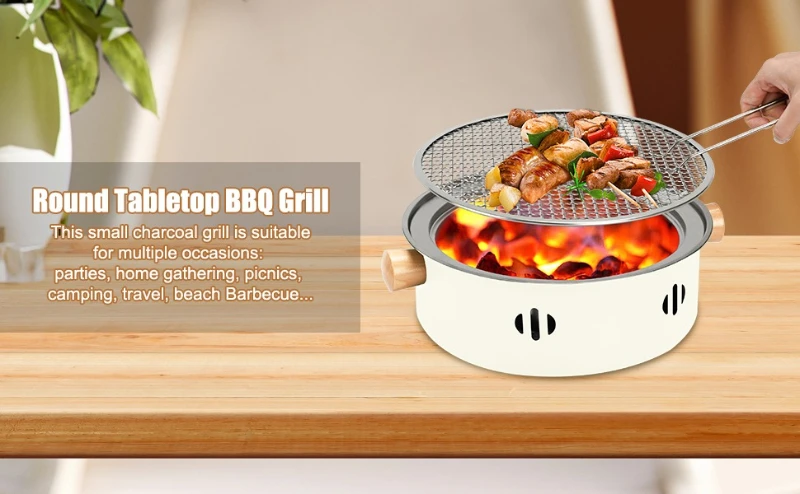 Round Tabletop BBQ Grill