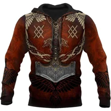 Moda masculina primavera e outono camisola impressão 3d viking odin tatuagem padrão rua harajuku all match loose sweater