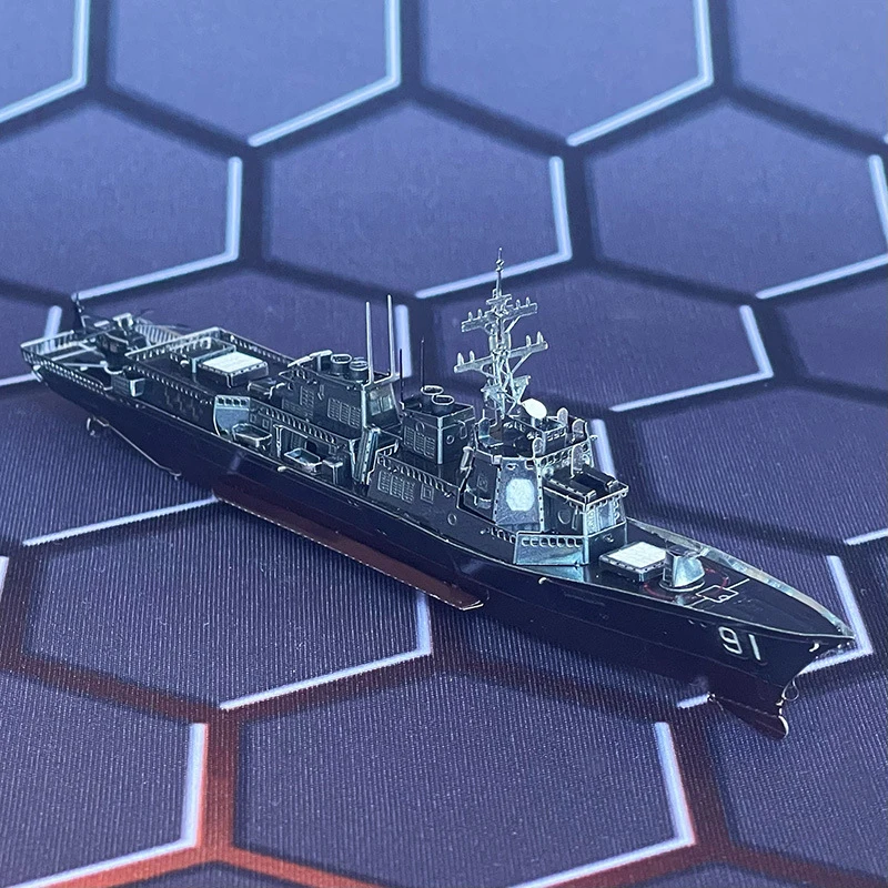 Burke Class Destroyer 3D Metal Puzzle Model Building Kits DIY Assemble Jigsaw Model Puzzle Toy Birthday Gift For Adults Children 6