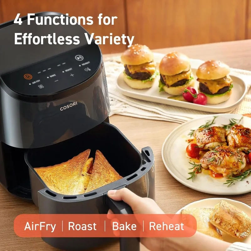 Air Fryer 2.1QT, Small 4-in-1 Air Fryer, 97% Oil Saving, 30 In-App Recipes, Home Air Fryer Oven 2