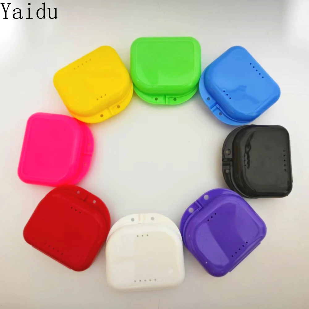30Pcs Dental Orthodontic Mouth Guard Case Fake Teeth Cover Retainer Case With Vent Holes Denture Box Case  Retainer Holder