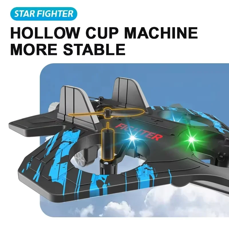 HOMEFISH 2.4G Controle Remoto Avião Planador Elétrico de Espuma para Manobras Acrobáticas, Helicóptero com Luzes LED - Modelo de Aeronave_voghion.com