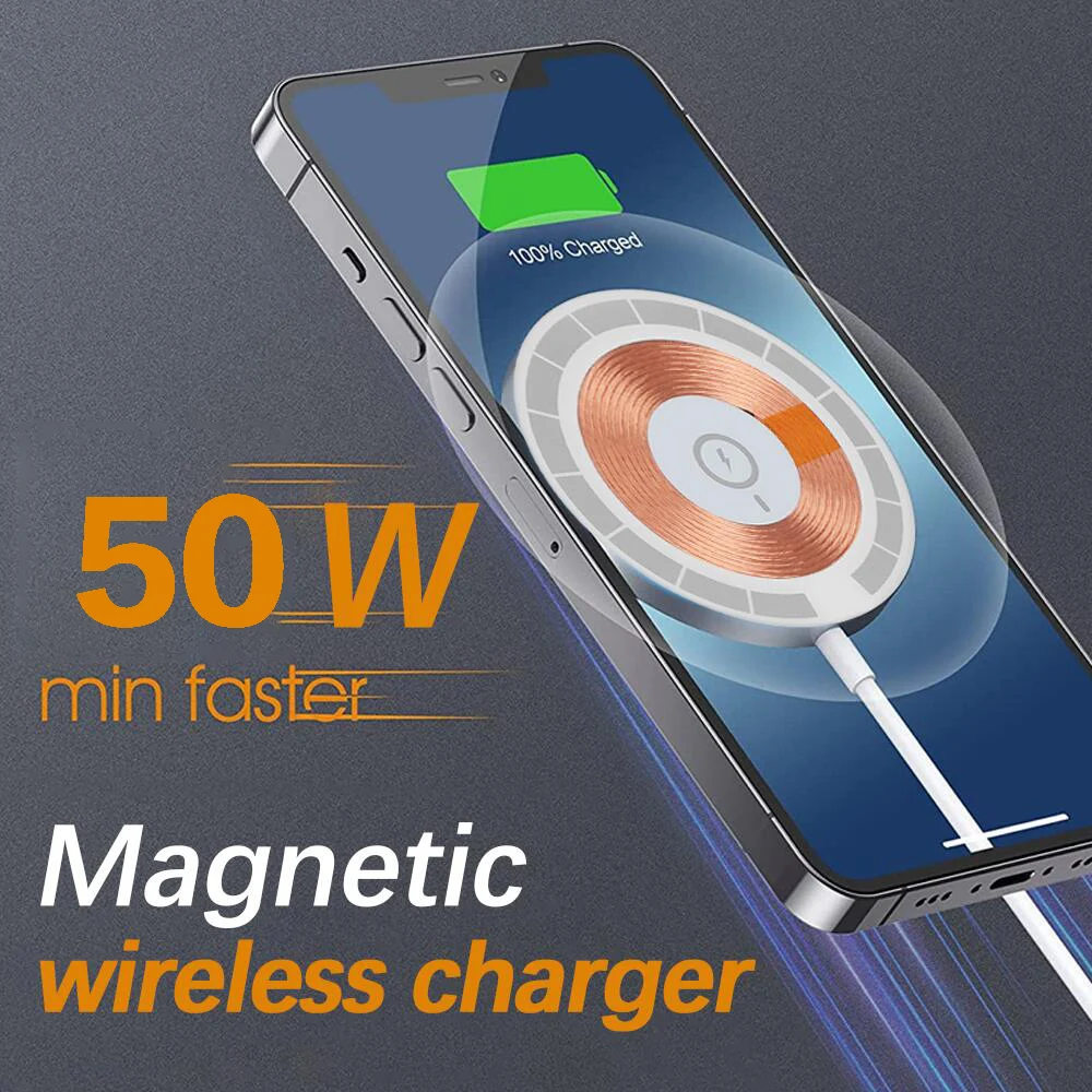 50W Magnetic Wireless Charger,Wireless Charging Pad for iPhone15