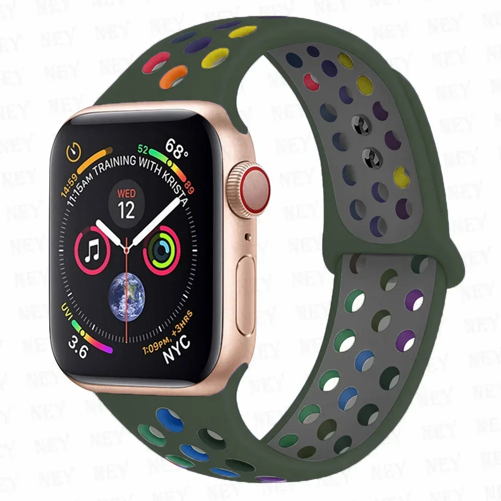 Vibrant Silicone Sport Watch Strap - Pride Edition