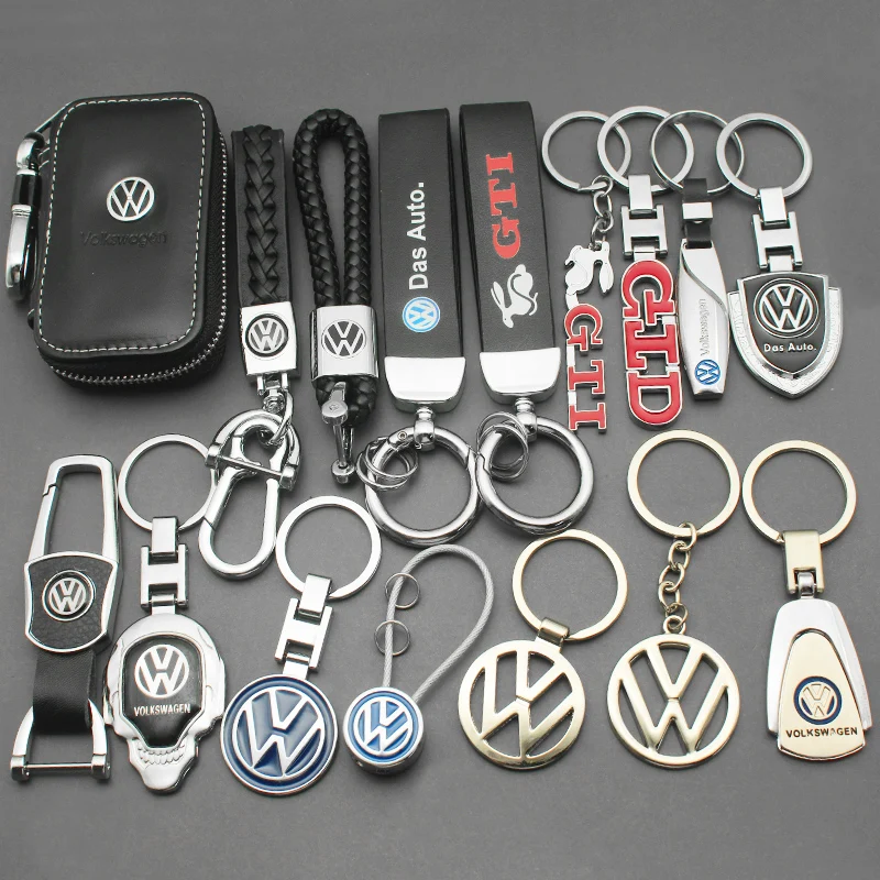 3D 메탈/가죽 자동차 키체인 키링 열쇠고리 VW 골프 6 7 8 4 5 MK4 MK5 MK6 MK7 B6 GTI 키체인 링 액세서리