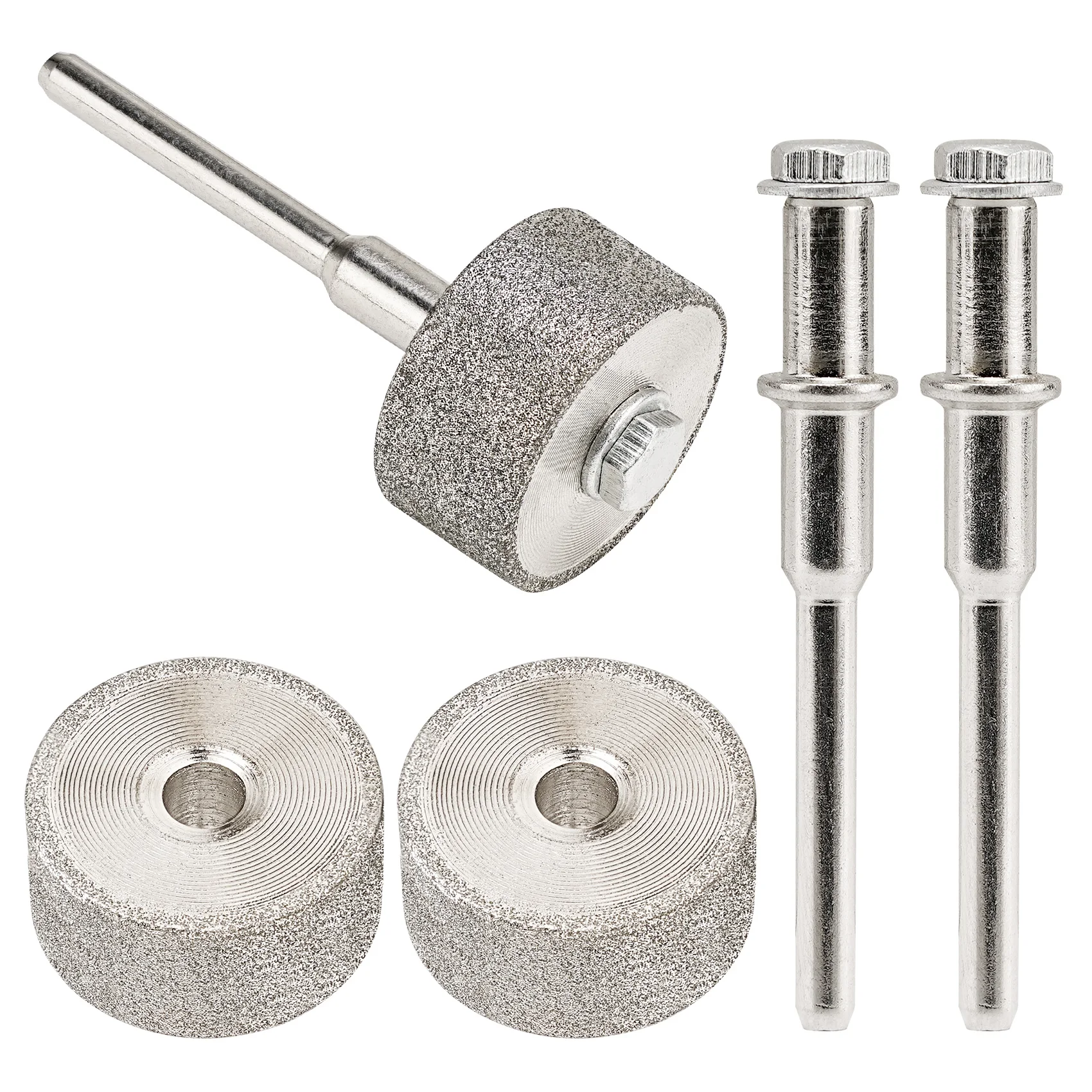 2 Stück 20mm Diamant-Schleifaufsätze Mini-Schleifscheiben für Holzbearbeitung, Metall und Steinbearbeitung Schleifwerkzeug für Dremel Rotationswerkzeug – Detail 9