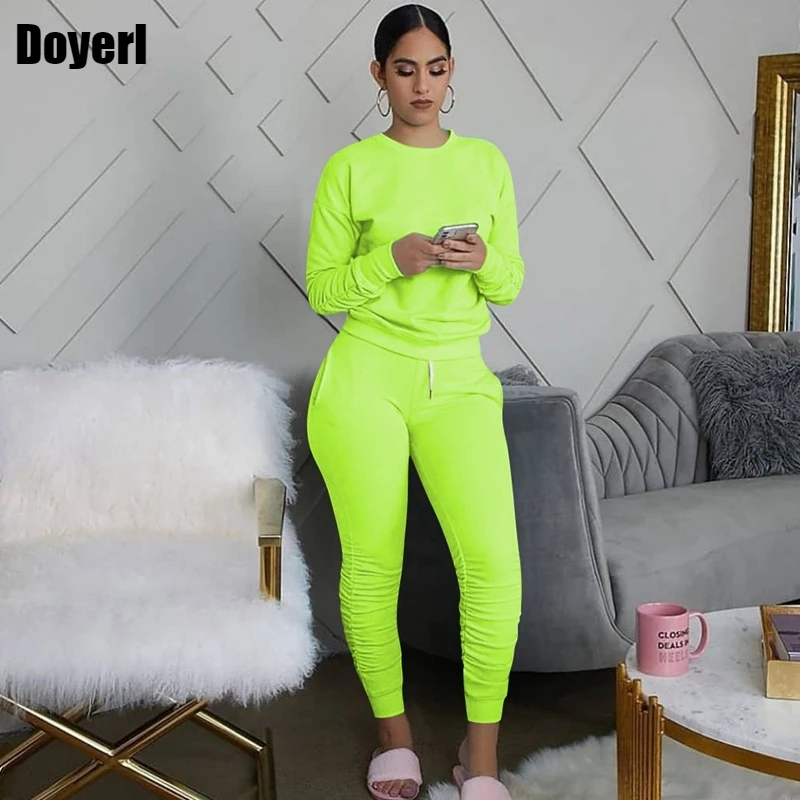 Neon Green Sweatsuits For Women Two 
