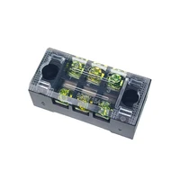 TB1503 Dual Row Thick Copper Screw Terminal Block Flame Retardant Grounding Wire Connector Strip 600V 15A Electrical Junction 3