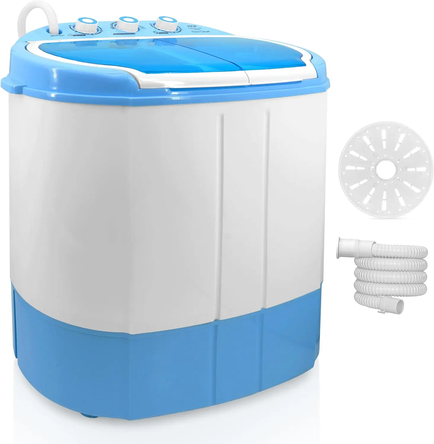 

Machine Portable 2-in-1 & Spin-Dryer - Convenient Top-Loading Easy Access, Energy & Water Efficient Design, Ideal for Sm