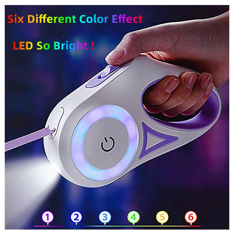 LED Glowing Dog Collar Adjustable Flashing Rechargea Luminous Collar Night Anti-Lost Dog Light HarnessFor Small Dog Pet Products leather dog collars