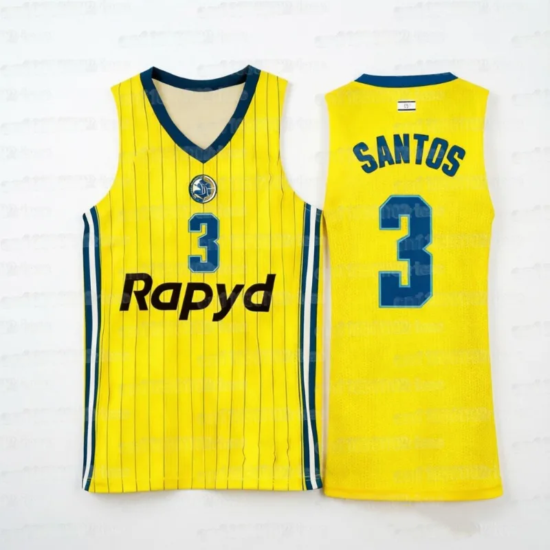 2026 Sommer Neue Israelische Basketball-Trikots Maccabi Tel Aviv Basketball-Anzug Atmungsaktiv Schnelltrocknend 3D-Druck Fan-Heimtrikot