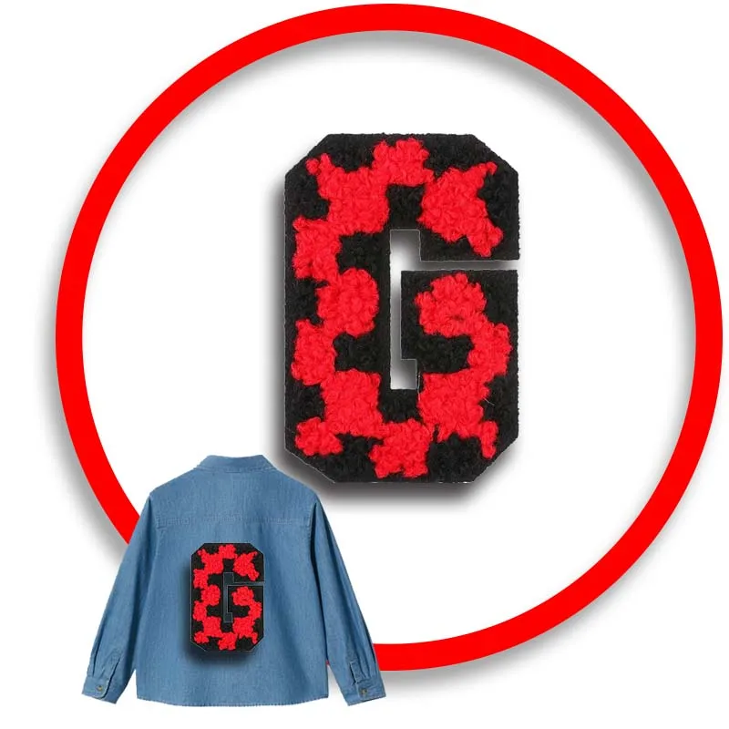 

Hot Sale 1pcs Patch Red Letter Stickers Iron On Patches for Clothing Sewing Embroidery Fusible Applique Badge Decoration Stripes