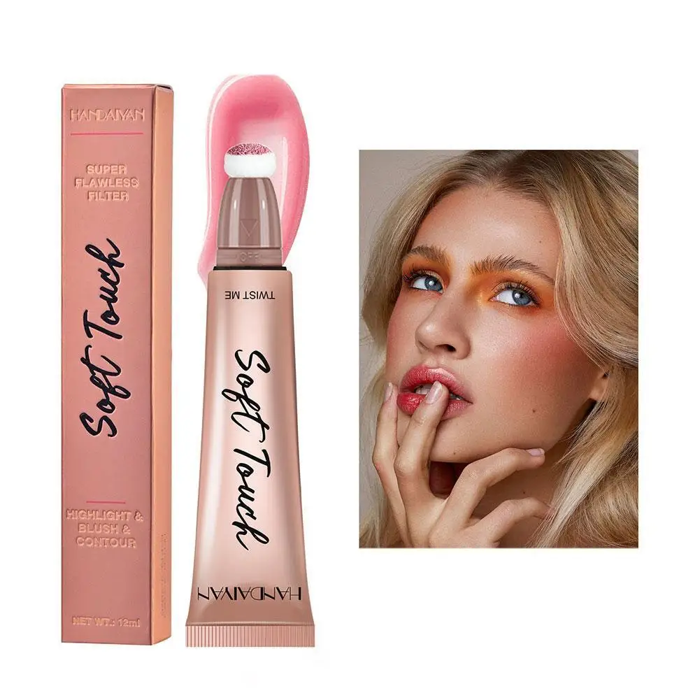 1PC Liquid Blush Beauty Wand Face Lasting Shimmer Highlight Natural