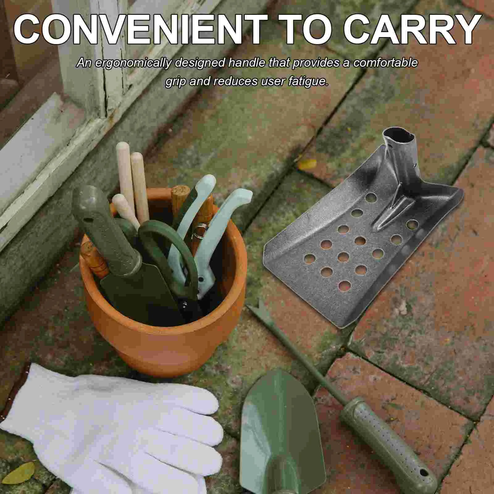 Edging Sewer Terrarium Dirt Sifter Unblocking Black Manganese Steel Gardening Shovels