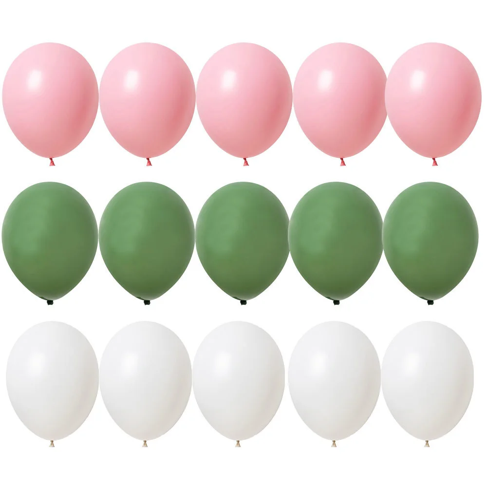 15/20 stücke 10/12inch Ballon Kit Avocado Grün Weiß Gold Konfetti Ball Geburtstag Hochzeit Dschungel Party DIY Dekoration Hause Liefert – Detail 20