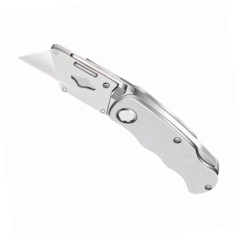 Allzweckmesser, Klappmesser, Aluminium-Kunststoffgriff, Taschenkabelschneider, robust, geschnitten, Teppichmesser, Klinge mit Schloss, tragbares Set