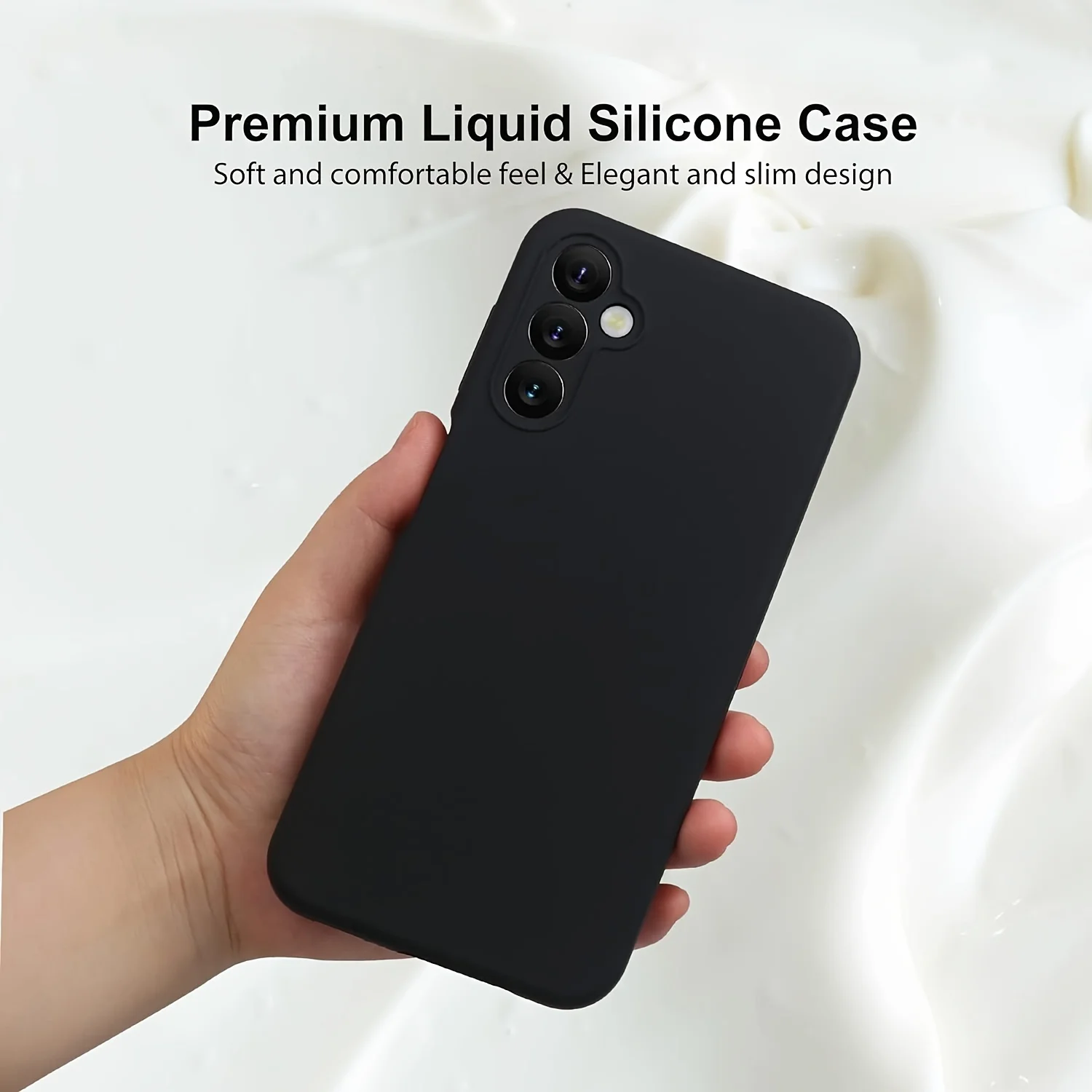 Noble Fashion Shockproof Liquid Silicone Phone Case - Solid Colour Design