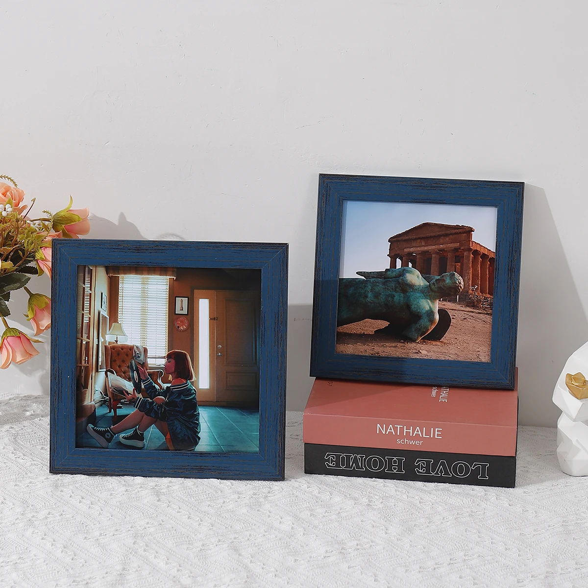 Photo frame creative simple table photo wall hanging wall 6"7"8" American modern casual square decoration 1PC