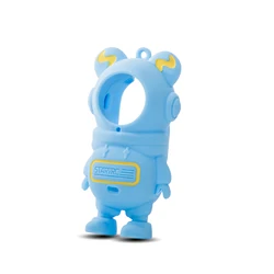 Cartoon Silicone Shockproof Protective Camera Case with Anti - Loss Hand Strap - Blue color