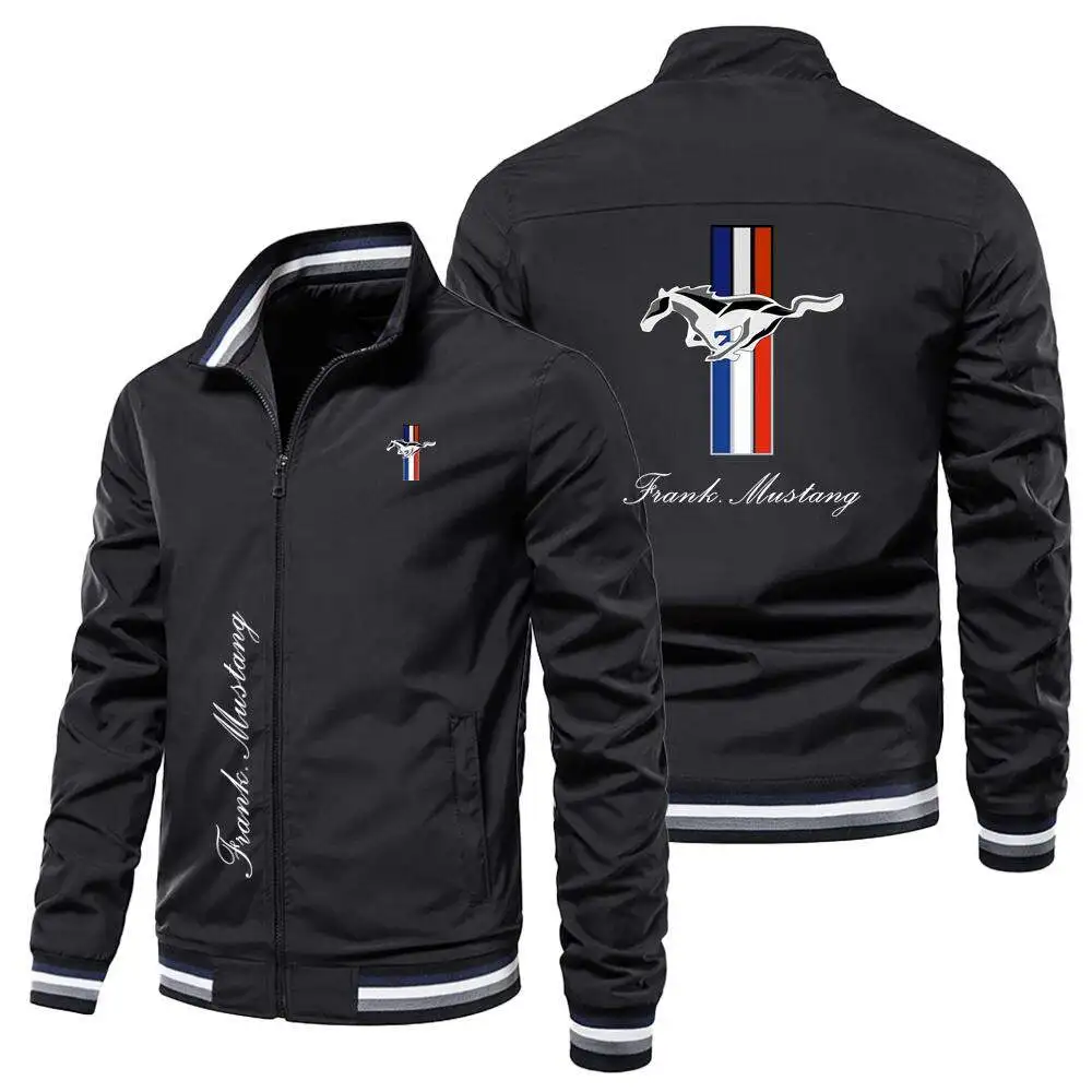 

Chaqueta cortaviento для hombre ropa deportiva с рисунком Frank Mustang, Y2k, diseньador universitario, Primavera