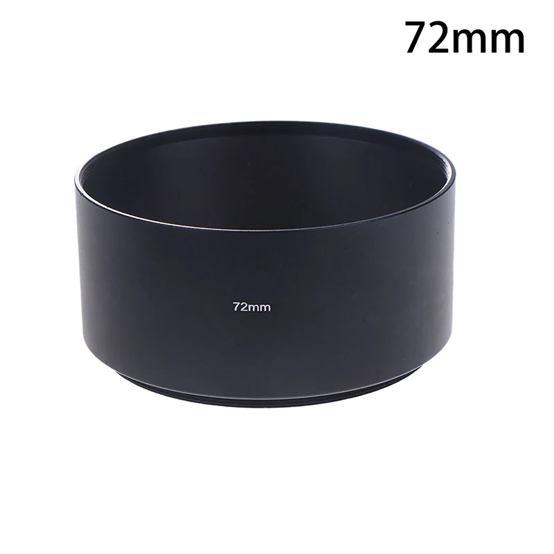 Universal Long Metal Lens Hood for Camera Lenses - Sunshade Accessory