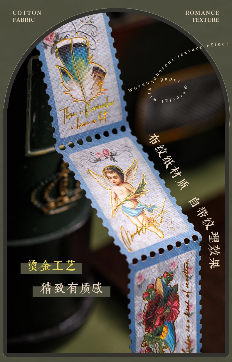 JIANQI 20 Stück Vintage-Ticket-Aufkleber für DIY-Notizbücher, Tagebücher, Alben, dekorative Collagen, Scrapbooking, Retro-Etikettenmaterial – Detail 6
