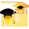 Graduation Ducks Car Dashboard Decorations Rubber Duck Car Ornaments Accessories with Mini Graduation Hats Sashes Glasses 2