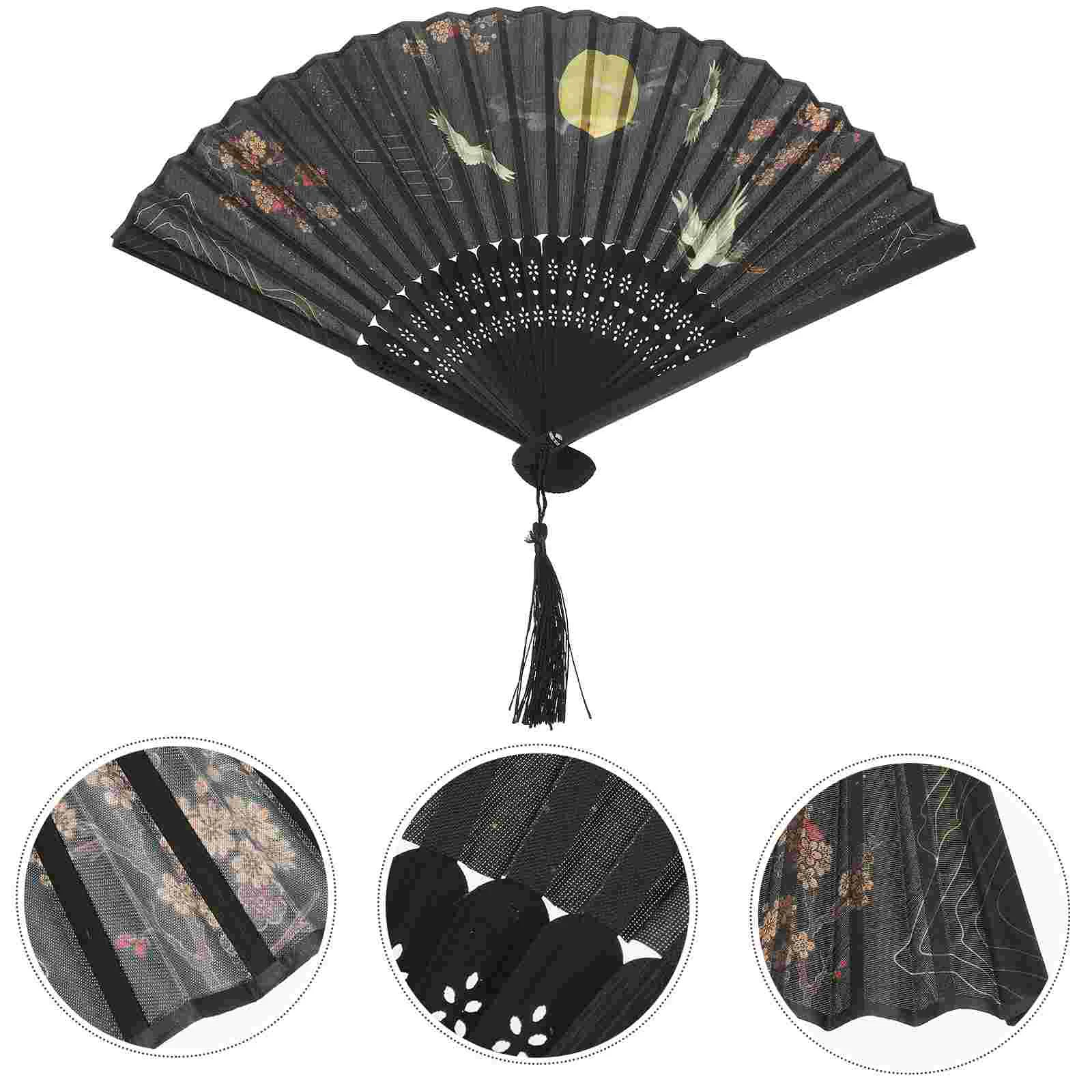 

Folding Fan Chinese Style Traditional Fans Decorate Hand Decorative Japanese-style Retro