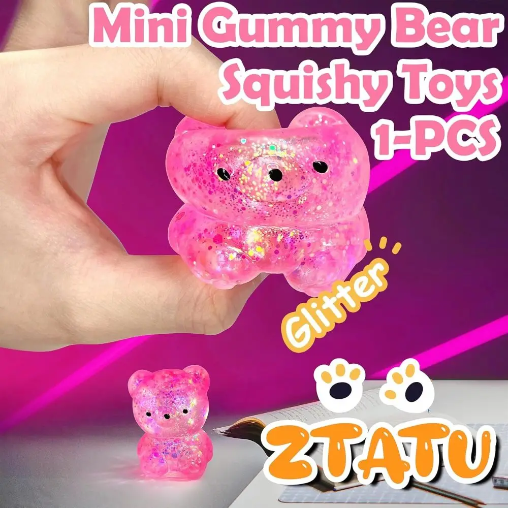 New Gummy Bear Bear Squishy Fidget Toys Soft Funny Squishy Ball Cute Sugar Stress Ball Sensory Toys for Adults 4